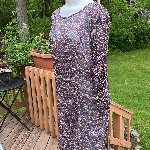 NWOT NY Collection ruched maxi 1X-2X - Picture 2 of 13